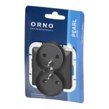 Gniazdo podwójne podtynkowe 2x2P+Z Pearl, 16A, 250V, PT-6 PR, czarny OR-OE-7706/B ORNO