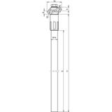 DEHNiso, Wspornik dystansujący do drutu 8 mm, z DEHNgrip, ZG-St/tZn / GFK / NIRO