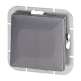 Łącznik krzyżowy podtynkowy Pearl, 10A, 250V, WP-8P, antracyt