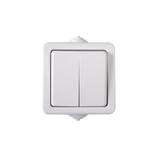 TEKNO Łącznik świecznikowy 250V biały IP54 33495 KANLUX