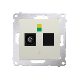 Simon 54 Gniazdo ekwipotencjalne pojedyncze kremowy