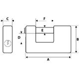 Kłódka trzpieniowa 50 mm, 3 klucze