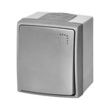 Przycisk dzwonek z podświetleniem AQUATIC PRO IP55, 10A, 230V AC, Szaro-Grafitowy