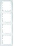 B.Kwadrat Ramka 4-krotna pionowa z polem opisowym, biały, połysk