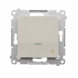 Simon 54 Łącznik krzyżowy z podświetleniem LED szybkozłączka kaszmir mat DW7L.01/42