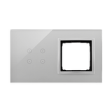 Simon 54 Touch Panel dotykowy S54 Touch 2 moduły 4 pola dotykowe + 1 otwór na osprzęt S54 srebrna mgła DSTR240/71 KONTAKT
