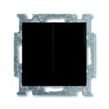 BASIC55 Wyłącznik z klawiszem świecznikowy Z lampką neonową czarny-chateau