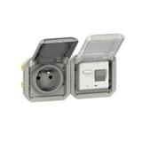 NOWE PLEXO - GNIAZDO 2P+Z RCBO MECHANIZM 16 A-250 V SZARE 069567L LEGRAND