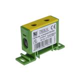 Listwa zac. w korpusie 1x2,5-50 żół-ziel AL/CU