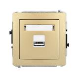 DECO Ładowarka USB pojedyncza USB A, 10W max., 5V, 2A złoty 29DCUSB-3 KARLIK