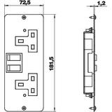 AP MT5 BS 2SS0, Gniazo BS z pokr., podwójne