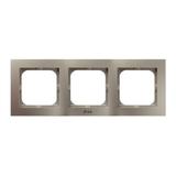 AS Ramka potrójna do łączników IP-44 - kolor satyna light