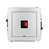 DECO Mechanizm gniazda głośnikowego pojedynczego, bez pola opisowego srebrny metalik