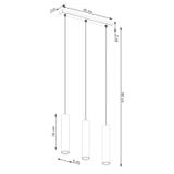 Sollux Lampa wisząca LAGOS 3L ochra czerwona SL.1491