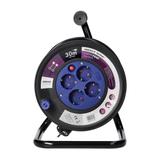 Przedłużacz bębnowy 4 gniazda (Schuko) kabel PVC H05VV-F 3x1.0mm2 długość - 30m Termik Prz OR-AE-131