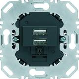 BERKER one.platform Mechanizm gniazda USB ładowania 3.0A 230V antracyt mat 260205 HAGER