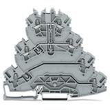 TOPJOBS złączka 4-piętrowa 2,5 mm2 L/L szara