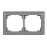 DECO Ramka uniwersalna podwójna z tworzywa DECO Soft szary mat