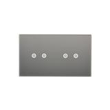 Simon 54 Touch Panel dotykowy S54 Touch 2 moduły 2 pola dotykowe poziome + 2 pola dotykowe poziome srebrna mgła DSTR222/71 KONTAKT