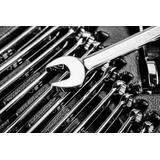 Klucze płasko-oczkowe 6-19 mm, zestaw 14 szt., wkładka