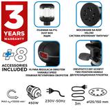 Szlifierka mimośrodowa 450W, tarcza 125/150 mm, walizka