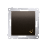 Simon 54 Przycisk „dzwonek” 10A szybkozłączka brąz mat