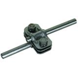 Zacisk probierczy z podkładką sprężystą, głowica HVI power / pręt uziemiający 10 mm, 200 kA, stal ni