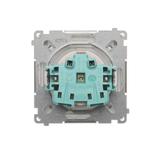 Simon Basic Gniazdo wtyczkowe Schuko do wersji IP44 16A 250V zaciski śrubowe biały. Klapka transparentna BMGSZ1B.01/11A KONTAKT