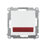 Simon 55 Sygnalizator świetlny LED – światło czerwone 230V Biały mat
