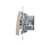 Simon 54 Przycisk pojedynczy zwierny bez piktogramu 16A z. śrub. złoty mat