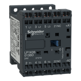 Stycznik mocy, TeSys K, 6A, 3P, 1NC, cewka 24VDC, zaciski sprężynowe LP1K06013BD