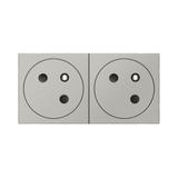 Mosaic Gn 2x2P+Z Podłączenie Przez Zaciski Automatyczne - 4 Mod Aluminium 16A-250V 079272L LEGRAND