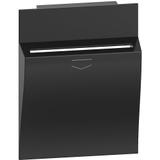 LIVING NOW - PLAKIETKA ŁĄCZNIKA HOTELOWEGO - 2 MODUŁY - CZERŃ, Bticino