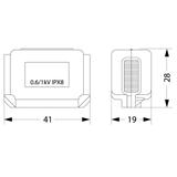 MZGEL41 Mufa z żelem / 41*28*19mm GELEBOX, IPX8, 0,6/1kV 39.41 OPATÓWEK