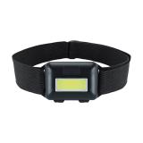 Latarka czołowa czołówka PIN LED 1W 100lm 6500K b. zimna 3xAAA czarny 100%-> 50%-> stroboskop IDEUS