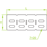 LKJ/LKOJH60 Łącznik kątowy do korytka 1,0 mm