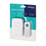 Dzwonek bezprzewodowy FADO DC bateryjny learning system 36 dźwięków 100m biały OR-DB-KF-134 ORNO