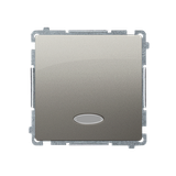 Simon Basic Przycisk pojedynczy zwierny bez piktogramu z podświetleniem LED 10A szybkozłączka satyno