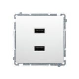 Simon Basic Ładowarka 2 x USB 2.1 A 5V DC 230V biały