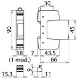 Ogranicznik przepięć DEHNrail M 2P 255 FM, 2-biegunowy do sieci 230 V AC