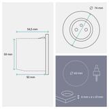INCARA: DISQ 60 - USB A+C - 0,5 M WIELAND-CZARNY, Legrand