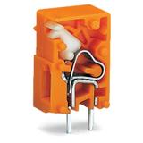 złączka przepustowa do p.drukowanych pomarańczowa raster 7,62 mm