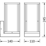 ENDURA CLASSIC FRAME WALL E27 DG LEDV