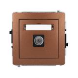 DECO Mechanizm gniazda antenowego pojedynczego TV brązowy metalik