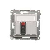 Simon 54 Gniazdo głośnikowe 1-krotne Przekrój przewodów dla wejścia i wyjścia 25 mm2 biały