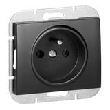 Gniazdo pojedyncze podtynkowe 2P+Z Onyx, 16A, 250V, PT-16O, czarny OR-OE-7505/B ORNO