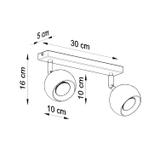 Sollux Plafon OCULARE 2 czarny SL.0444