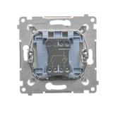 Simon 54 Łącznik świecznikowy z podświetleniem LED i do wersji IP44 16A 250V zaciski śrubowe srebrny mat *Posiada wkładkę DU1W DW5ABL.01/43 KONTAKT