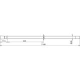 Rura z uchwytem fi 40 / dł. 1180 mm
