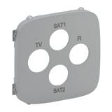 VALENA ALLURE - PLAKIETKA GNIAZDA TV-RD-SAT-SAT ALUMINIUM, Legrand